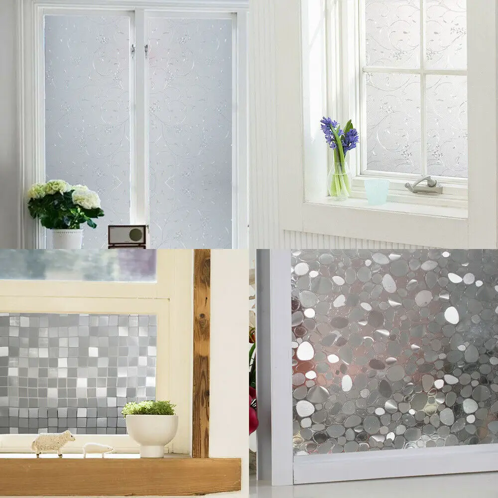 3D без клея статические съемные домашние декоративные конфиденциальные оконные