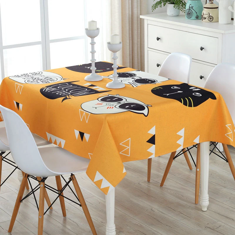 Квадратная скатерть в нордическом стиле водонепроницаемая тканевая