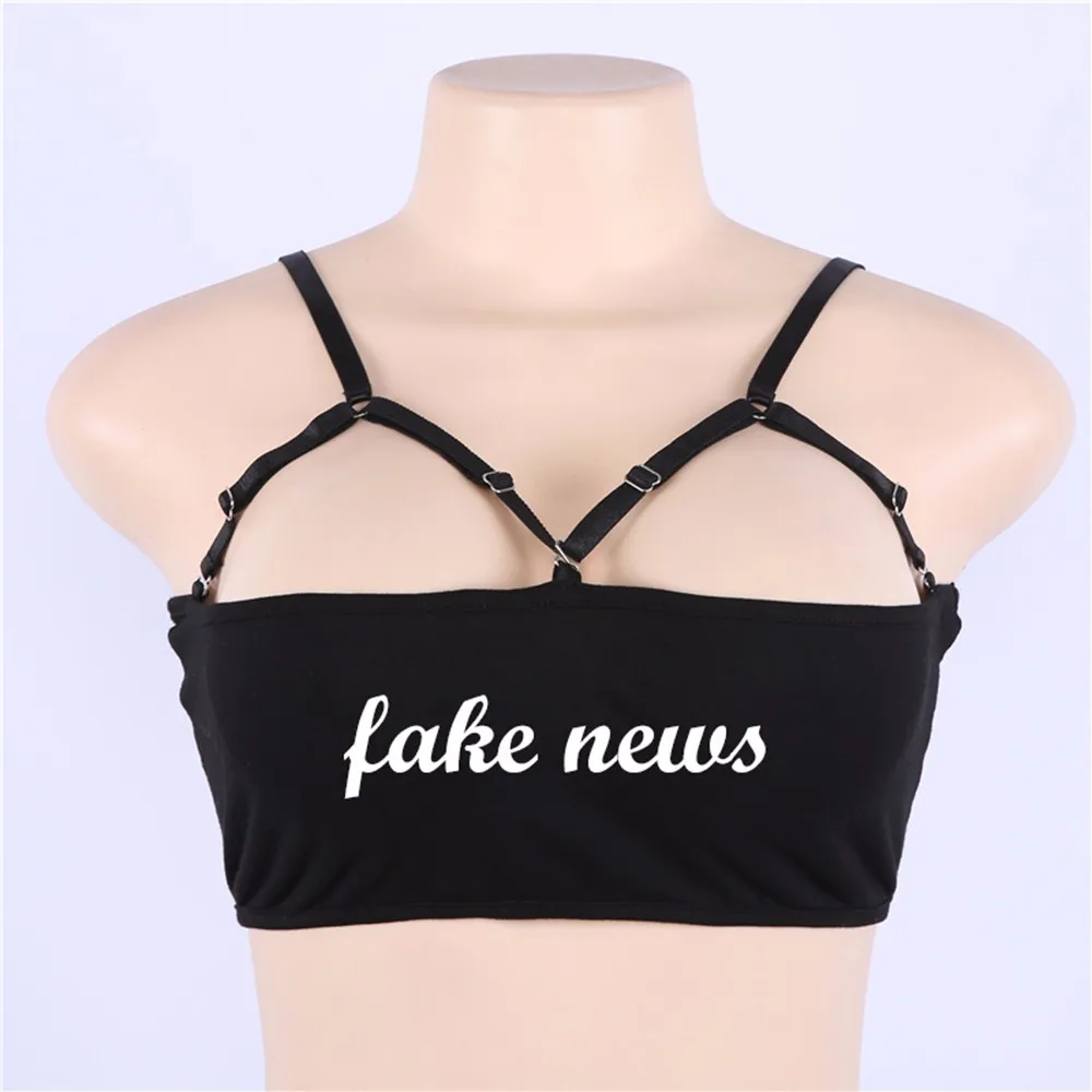 Модное нижнее белье женское сексуальное без бретелек с буквенным принтом