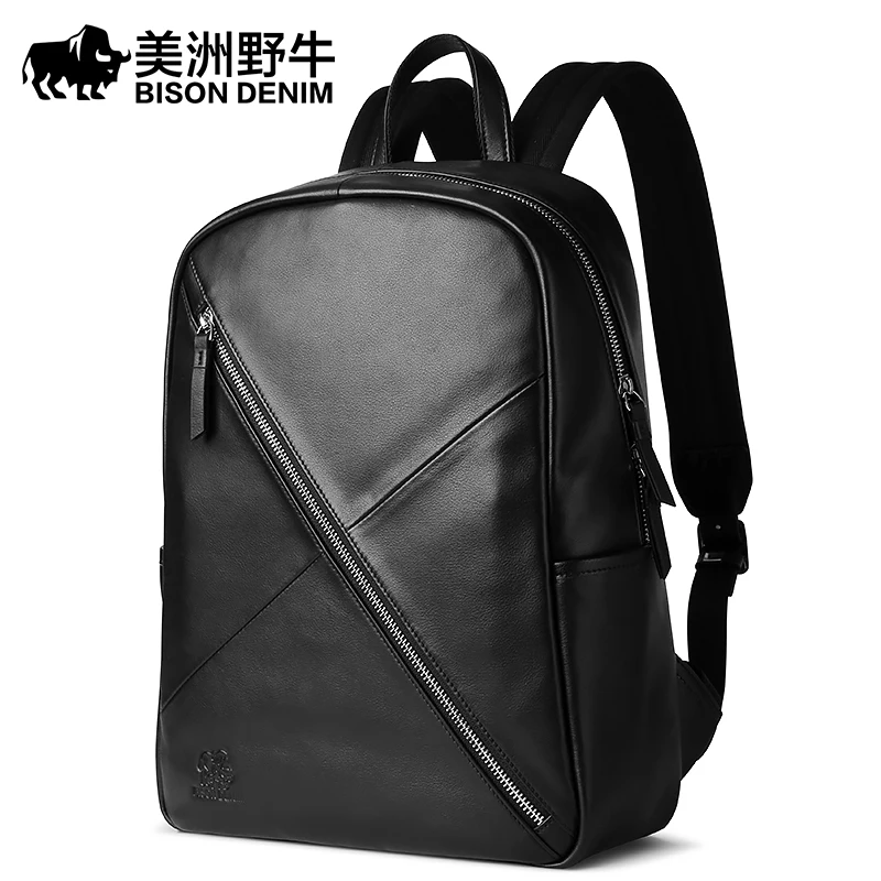 Бренд Бизон джинсовый топ из натуральной кожи Школьные сумки для подростков