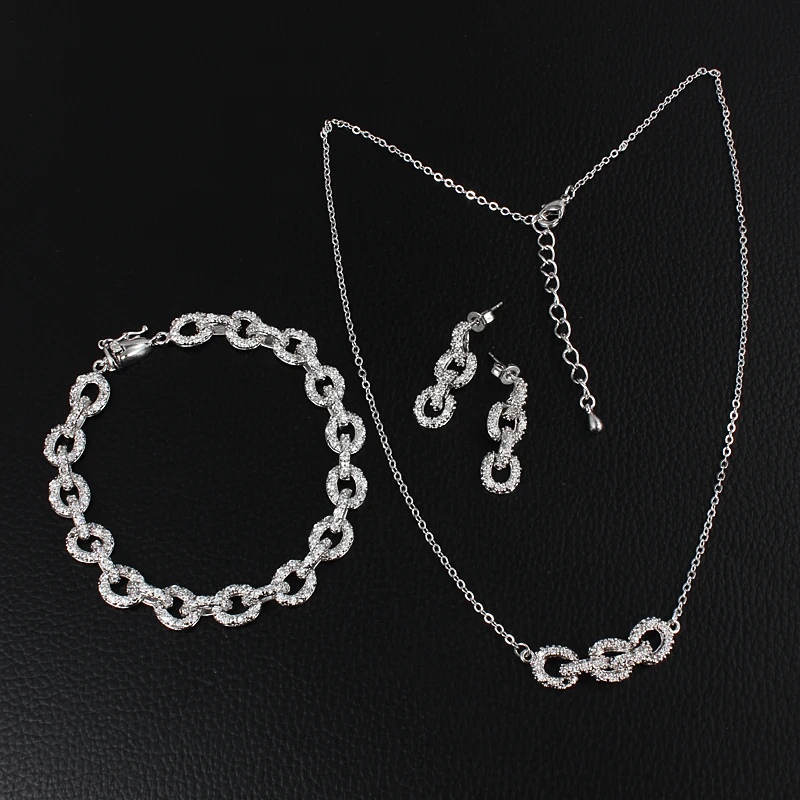 Женское ожерелье серьги браслет помолвка наборы ювелирных изделий|necklace earring bracelet