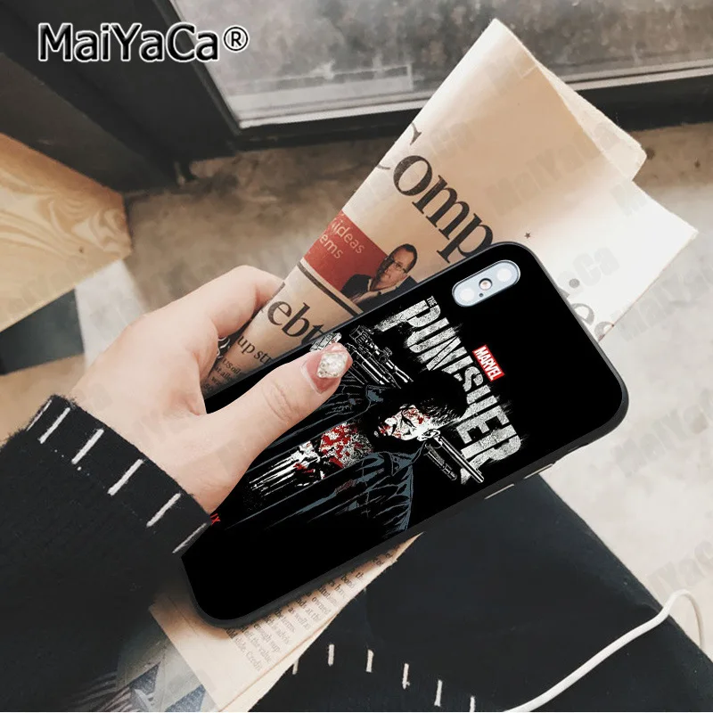 MaiYaCa Каратель Франк Замок Силиконовый ТПУ чехол для телефона Apple iphone 11 pro 8 7 66S Plus X XS MAX 5S SE XR мобильные телефоны