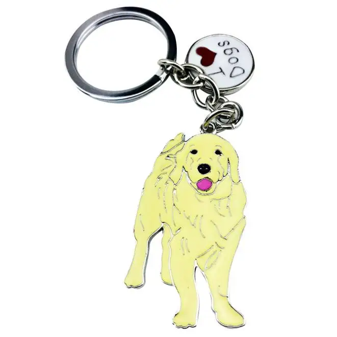 Goldren Retriever1 ПЭТ ID эмаль тег диск металлическое ожерелье-воротник кулон Шиба Papillon колли такса, Чихуахуа Мопс золотой ретривер@ 01 - Цвет: Goldren Retriever1