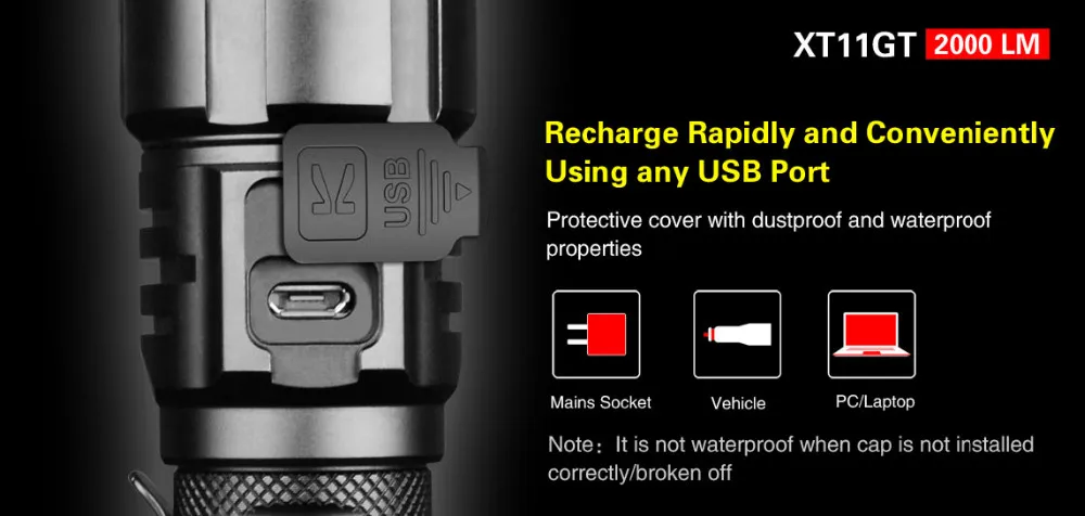 Кларус XT11GT тактический светодиодный фонарик 2000LM CREE XHP35 фонарь, заряжающаяся от usb-дисплея подставка+ 2600 мА/ч, 18650 Батарея для Охотничьи товары из Китая, оборудование