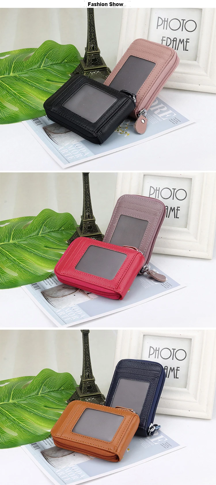 COMFORSKIN Brand Genuine Leather Card Wallet Hot RFID Protection Large Capacity Card Holders New Arrivals Organ Style Card Case