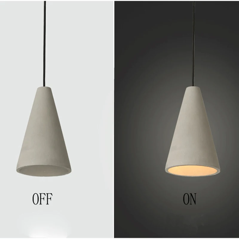 Промышленный ретро подвесной светильник для помещений из цемента старинного