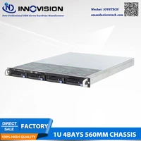 High Quality 19inch 1U 4HDD Bays 560MM Depth Rack-mounted Hot-swap Chassis Server Storage Case With 6GB Sata Backplane