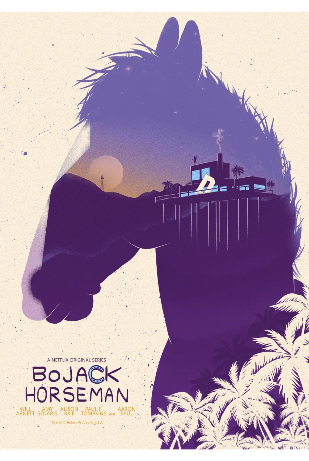 Индивидуальный плакат Bojack Horseman Netflix ТВ-шоу Настенная Наклейка домашний декор Шелковый художественный плакат