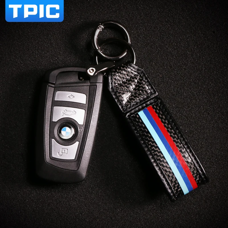Автомобильный брелок из углеродного волокна для BMW M Sport E90 E60 F30 Mercedes W204 W211 GLA GLK Mustang