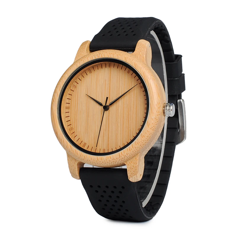 Часы BOBO BIRD reloj mujer мужские деревянные часы с цветным силиконовым ремешком мягкие