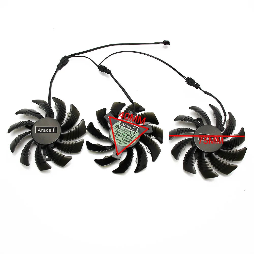 3pin T128010SM PLD08010S12H для видеокарты Gigabyte GV-N970WF3OC-4GD GTX970 шаг вентилятора охлаждения 4 0