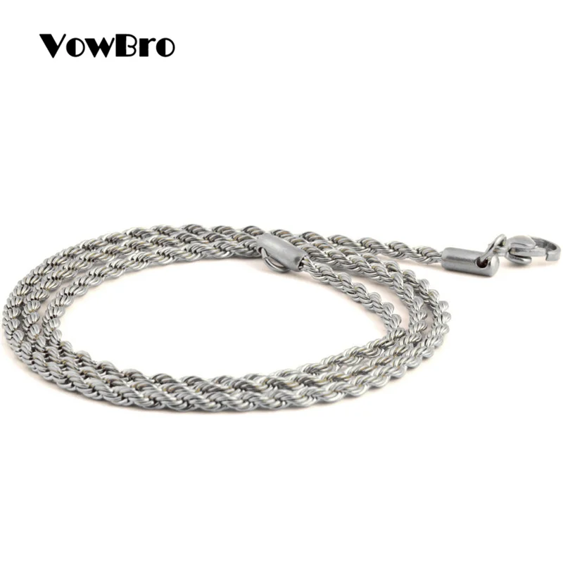 VowBro лидер продаж розничная продажа оптовая ожерелье серебряного цвета для