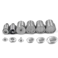 15mm snap button mold metal tools die hand press machine button to install the mold top cover 17mm 20mm diameter 6pcs1set