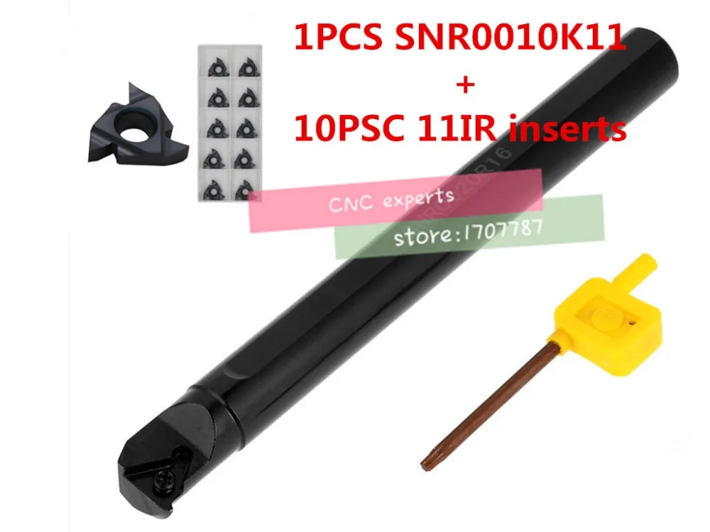 

SNR0010K11 CNC инструмент для обработки внутренней резьбы 1 шт. + 11 IR A60 10 шт. 11 шт./компл. внутренняя Резьбовая вставка с ЧПУ