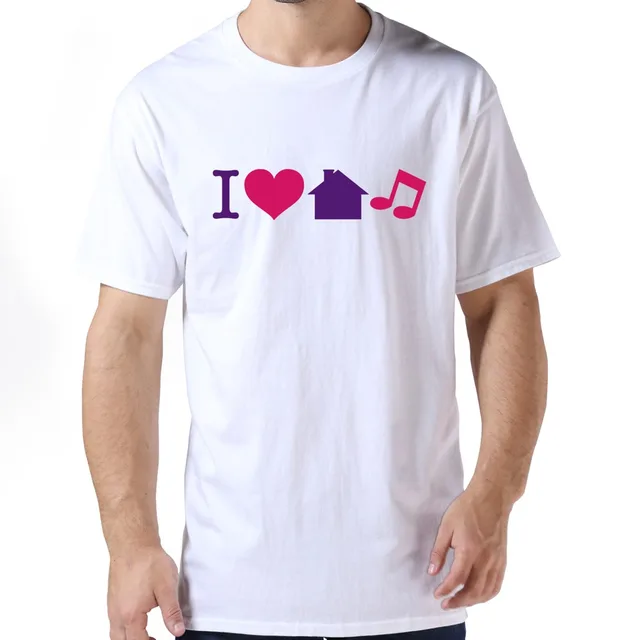 Love House Music t-shirt for man music 