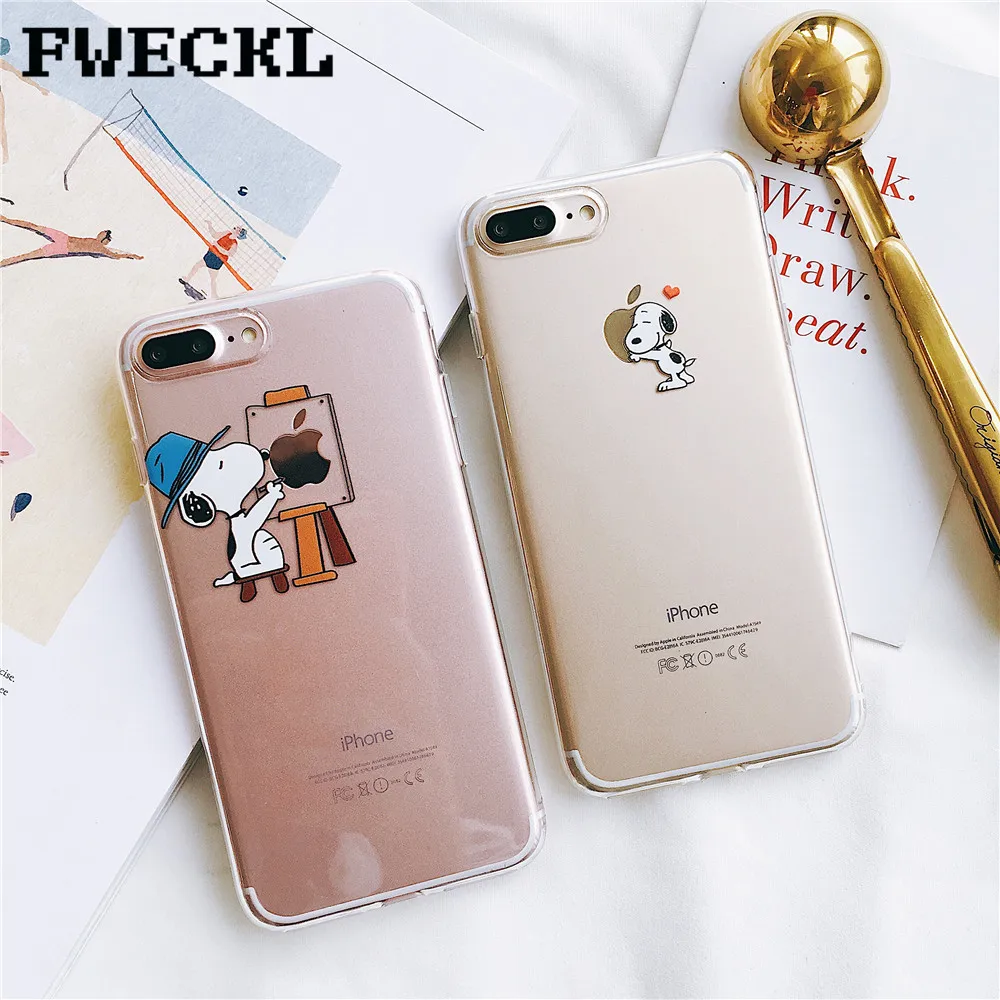Милый чехол для телефона с рисунком собаки 6 S 7 8 Plus X силикон iPhone XR XS MAX прекрасный