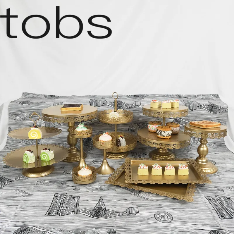 Золотой розовый белый свадебный десертный поднос подставка для торта кекс