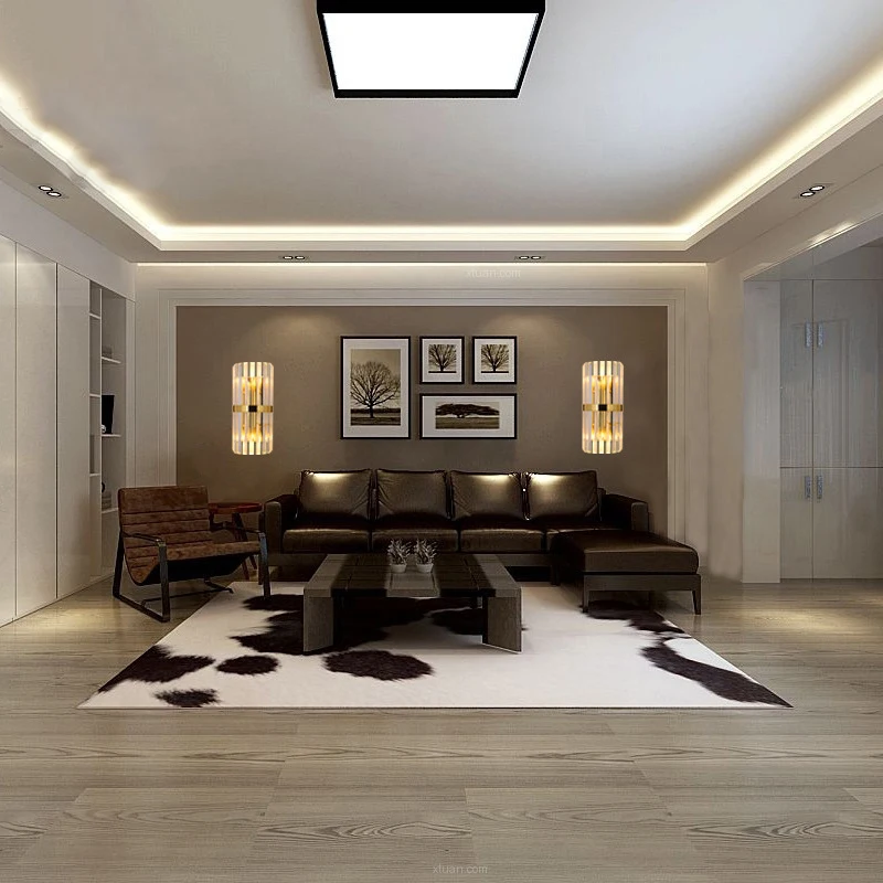 Настенный светильник со светодиодным кристаллом розового золота настенный для