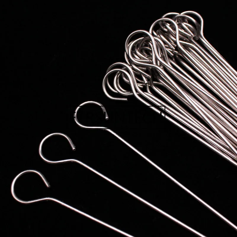 Online 30 Cm Barbeque Tusuk Jarum Besi Perkakas Garpu Dapur Keluarga Outdoor Bepergian BBQ Jarum Alat Mudah Dibersihkan