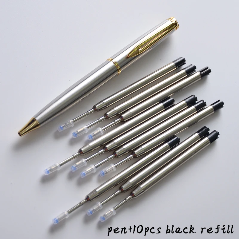Baoer металлическая шариковая ручка stylo cristal Роскошная офисная Подарочная шариковая ручка для письма синяя заправка boligrafos divertidos boligrafo lotes - Цвет: As shown