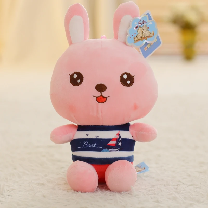 

1 шт. 30 см милый розовый кролик, плюшевая игрушка, мягкая набивная мультяшная кукла-кролик, кукла в спальню, кулон для детей, девочек, лучшие п...