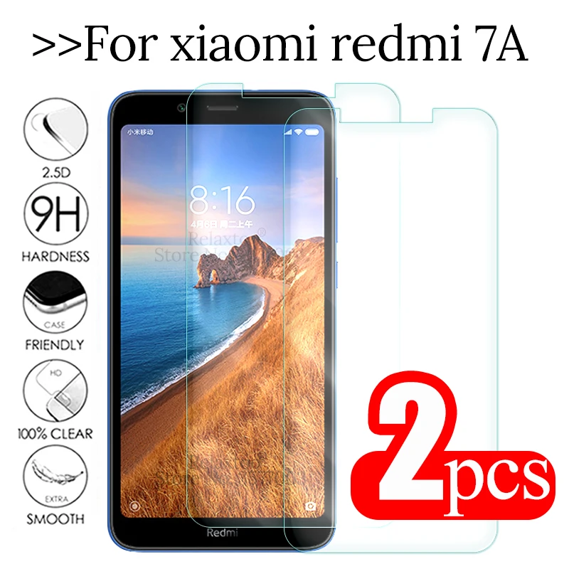 

2pcs protective glass redmi 7a screen protector For xiaomi redmi 7a tempered glass redmi 7 a a7 redmi7a Glas 9H HD safety Film