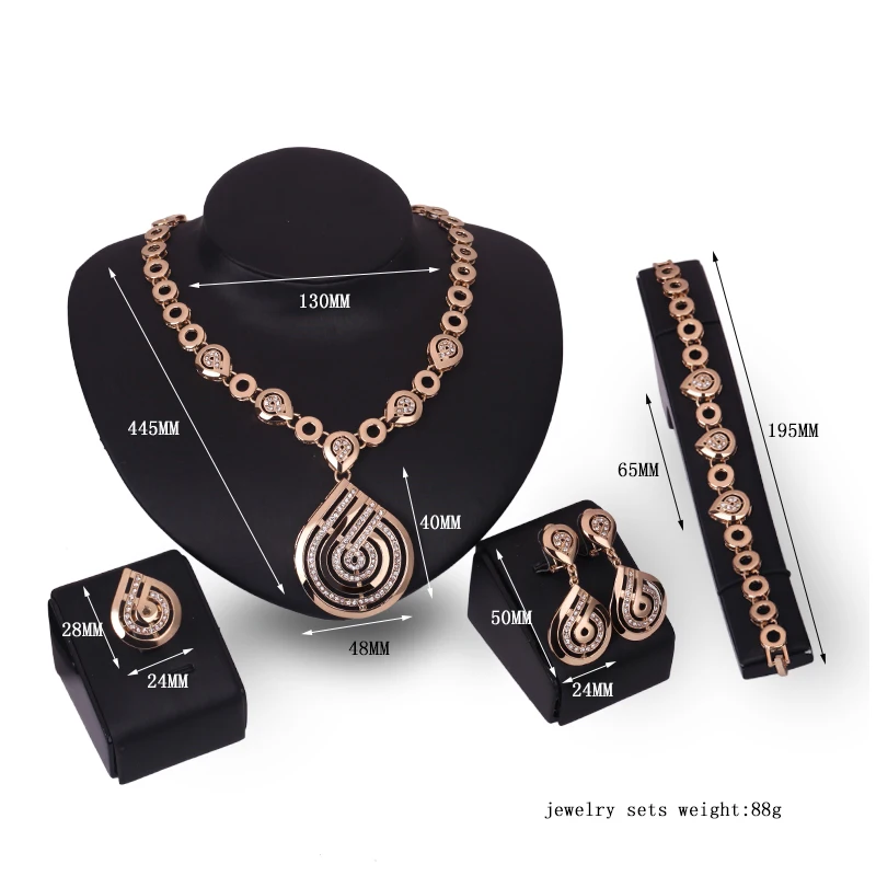 Hot Alloy Jewelry Set Exquisite Vintage Nacklace Women Trendy Multiple Bubble Bracelets Earrings Wedding/Banquet Accessories | Украшения и