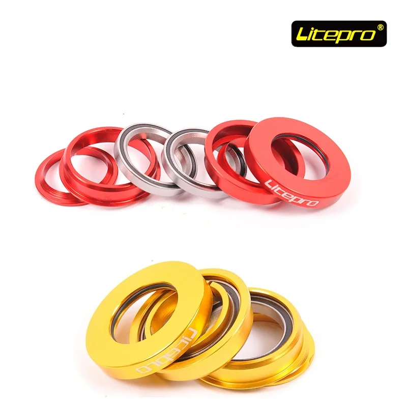 

Litepro H73 Bicycle Bearing Haedset Built-in 44mm Head set Folding Bike Handset Refiting Accessories