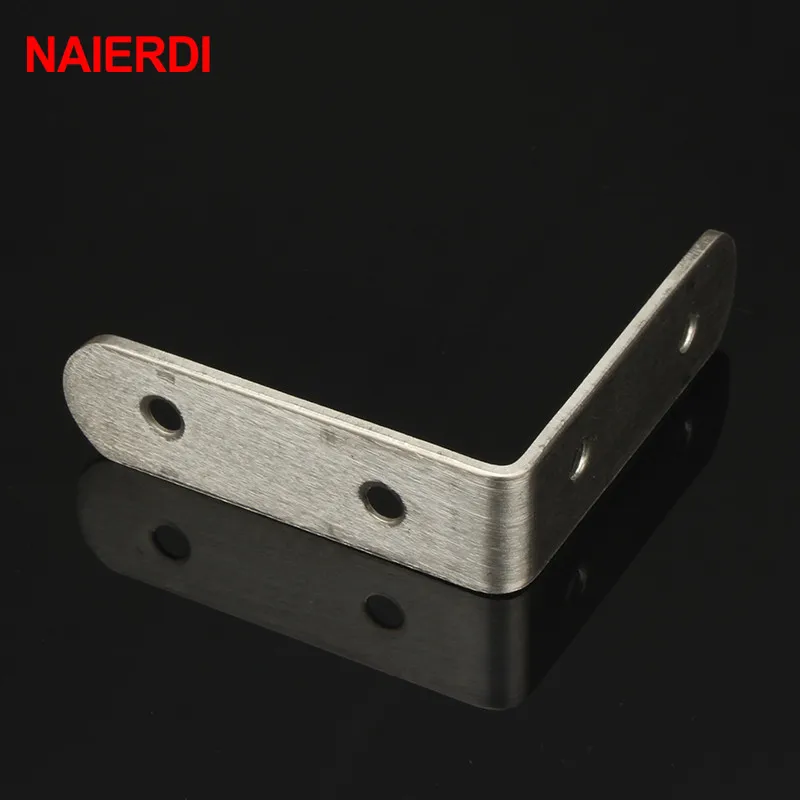 NAIERDI 2 шт. 65x65x20 мм Угловые скобы из нержавеющей стали стеклянные защитные крепежи