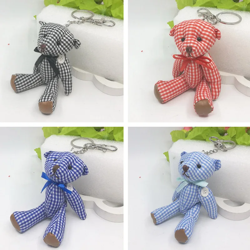 1 шт. 11 см маленькая сетчатая одежда Мишка на шарнирах с бантом/кнопка урсо де Pelucia