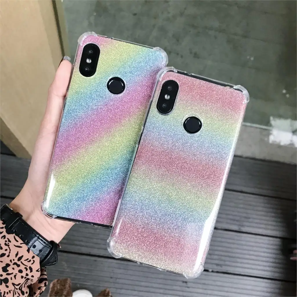 Защитный градиентный лазерный силиконовый чехол из ТПУ для Huawei Nova 4 3 мягкий Honor 10