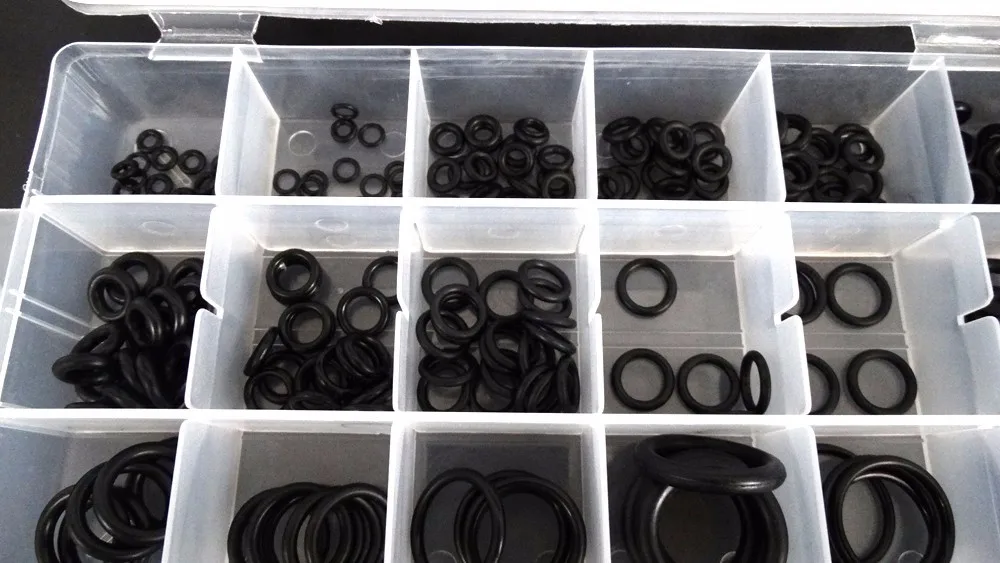 Пластиковые метрические уплотнительные кольца для мойки 18 размеров 225 шт.