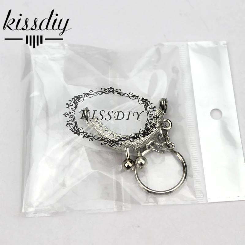 KISSDIY 25 шт. 4 см мини античный бронзовый серебряный золотой металлический кошелек рамка с брелоком для сумки ручка клатч монета застежка для сумочки