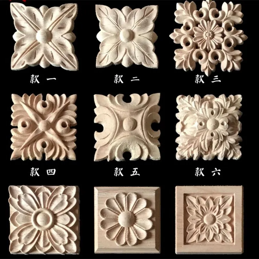 10 шт. декоративные деревянные молдинги для мебели и шкафа|appliques for furniture|applique wood
