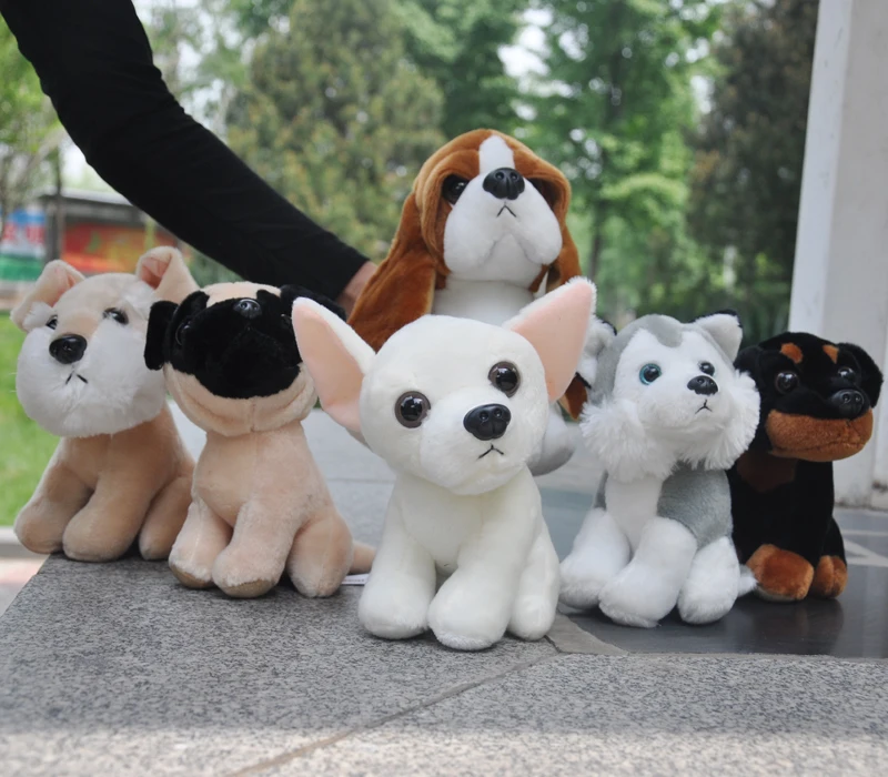 Плюшевая игрушка мягкая кукла милая собака щенок Хаски Шарпей Шнауцер Чихуахуа