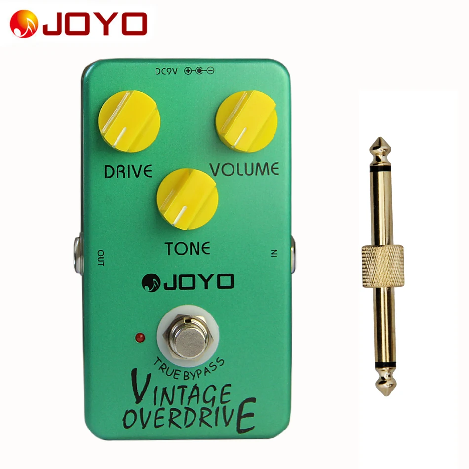 JOYO JF-01 электрическая педаль для бас-гитары винтажный Overdrive DC 9 В истинное обходное
