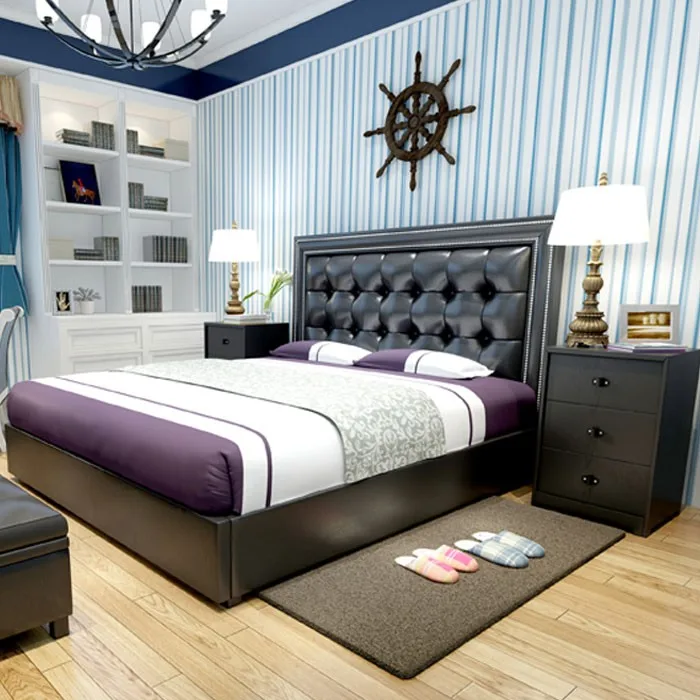 150X200cm bed Современный дизайн мягкая кровать мебель для спальни кровать, прикроватная кровать, матрас - Цвет: 150X200cm bed