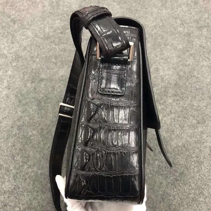 mens fashion genuine alligator leather messenger bag genuine crocodile leather crossbody bag for men ubej0004 free global shipping