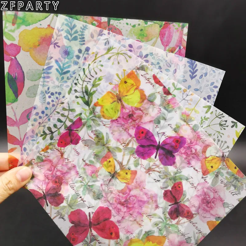 ZFPARTY цветы фон веллум для скрапбукинга счастливый планнер/Создание