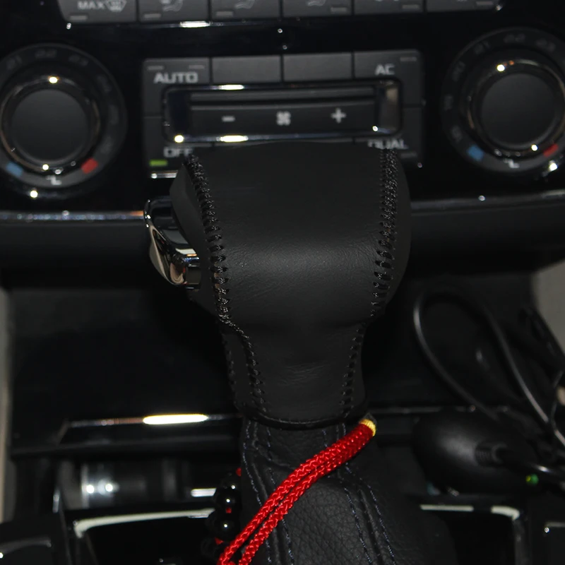 Чехол для ручки переключения передач из натуральной кожи Skoda Octavia AT чехол