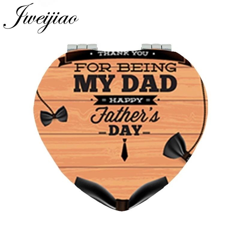 JWEIJIAO мини карманный супер PAPA и i love ручное зеркало 1X/2X увеличительное у течение в