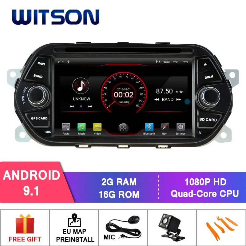 DE со! WITSON Android 9,0 ips HD экран автомобильный DVD для FIAT TIPO EGEA- 4GB ram+ 64GB FLASH 8 Octa Core+ DVR/wifi+ DSP+ DAB - Цвет: AC8227L Android 9.1