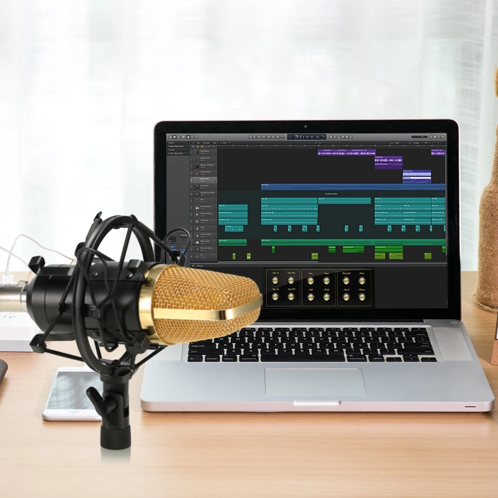 2017 Горячая продажа Профессиональный BM 700 конденсаторный микрофон Cardioid Pro аудио