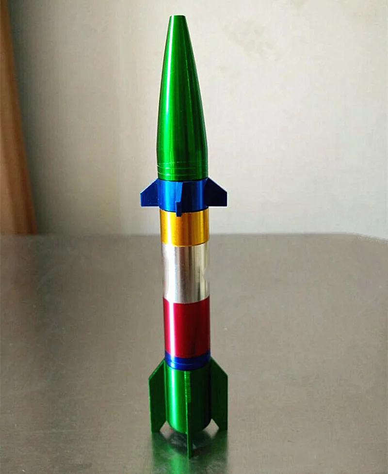 Высококачественная металлическая трубка в форме ракеты для курения табака