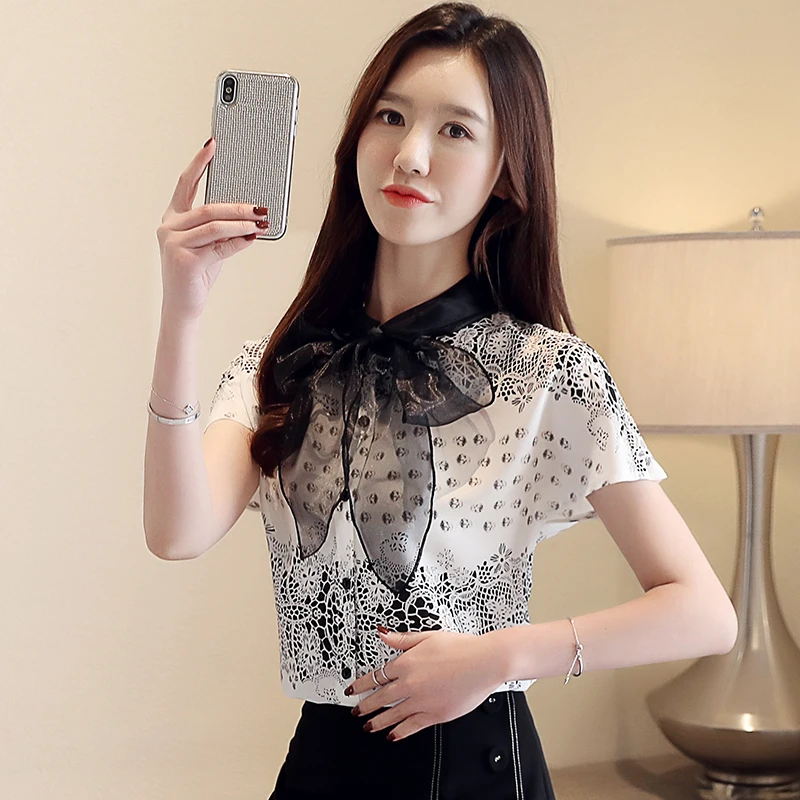 Летние модные туфли лодочки для офиса рубашка женское с коротким рукавом топы и