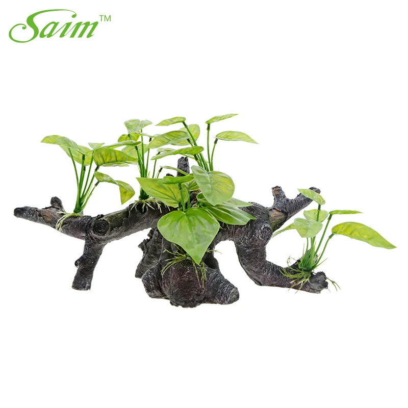 

Искусственные растения аквариум Aquascaping бак Декор 49 см Зеленая Арка Пластиковые Деревянные водные растения аквариумные украшения
