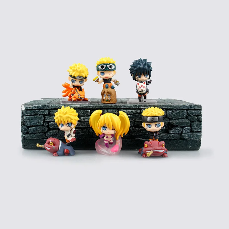 HKXZM Аниме Наруто 6 шт./компл. Shippuden последний Uzumaki Uchiha Sasuke Namikaze Minato ПВХ Фигурки