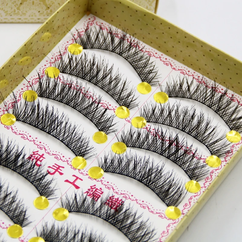 Накладные ресницы ручной работы YOKPN толстые черные хлопковые Стрейчевые