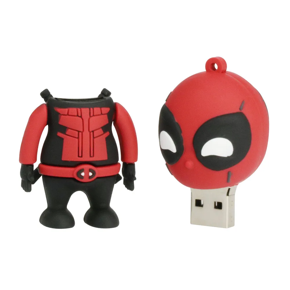 Флеш-накопитель с героями мультфильмов, Супер герои, USB флеш-накопитель, Бэтмен/Супермен, флеш-накопитель, 8 ГБ, 16 ГБ, 32 ГБ, карта памяти, 64 ГБ, 128 ГБ, флешки, Дэдпул