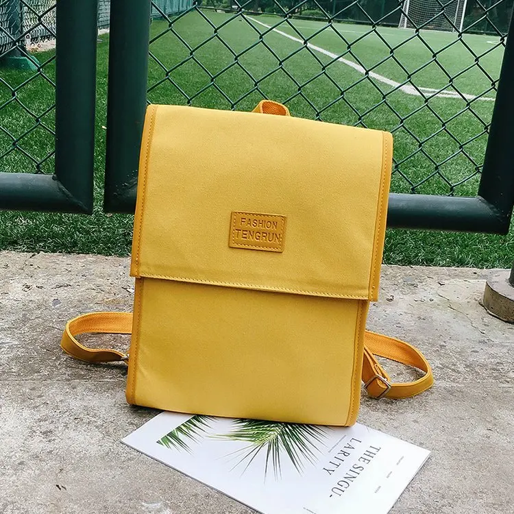 Новый однотонный холщовый рюкзак для женщин повседневные школьные сумки